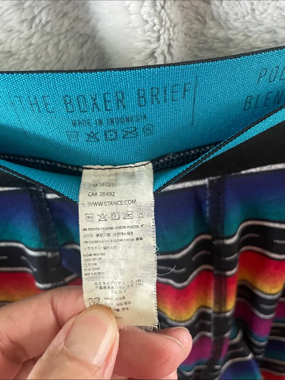 Stance Multicolor Striped Boxer Briefs with Turquoise Waistband